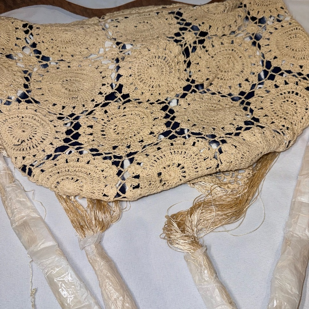 Free People Crochet Fringe Bag in Cream - Picture 5 of 5